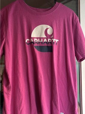 Carhartt Women's Magenta Short Sleeve Logo Tee